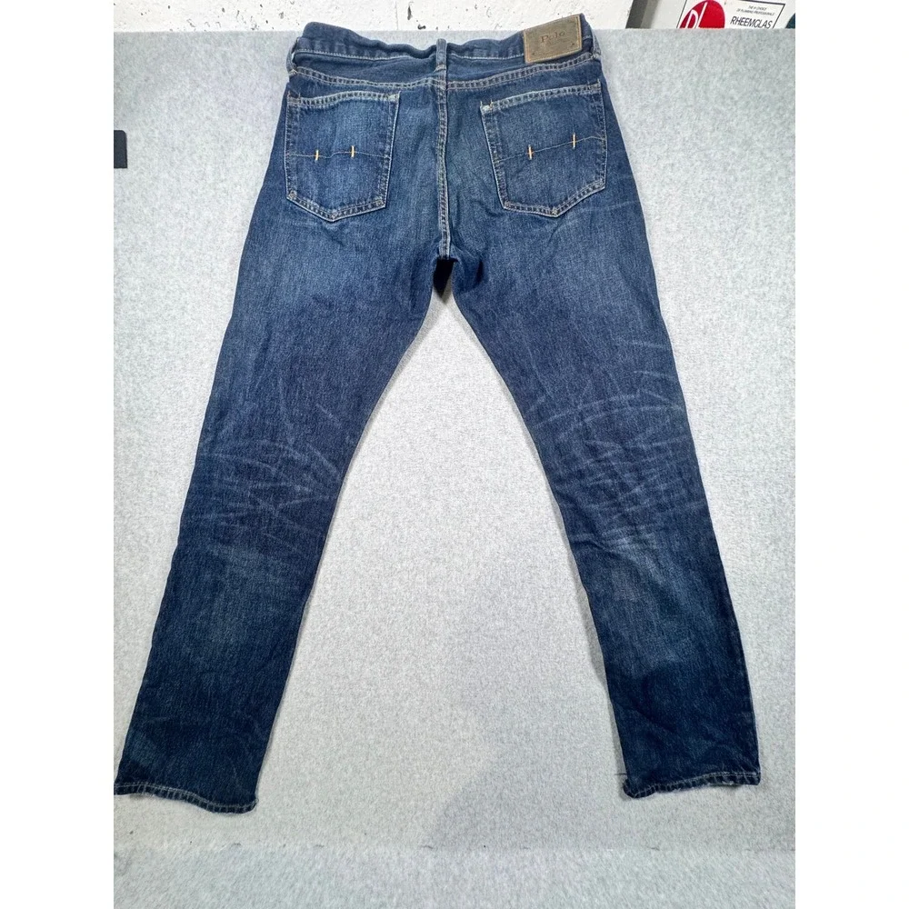Polo Ralph Lauren Mens Authentic Dungarees Dark Wash Straight Leg Jeans 34x34